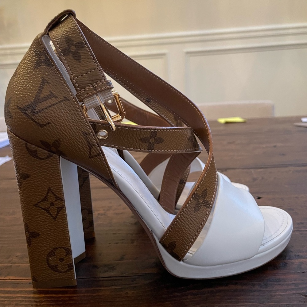 Louis Vuitton block heel sandal